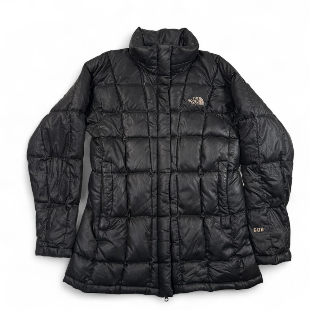 The North Face 600 Fill Down Puffer Coat Jacket Womens Small Black Winter Parka
